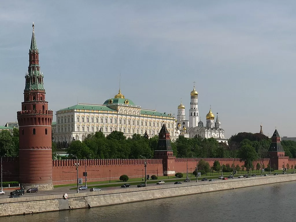 Tembok Kremlin Moskow di Rusia. (Wikipedia)