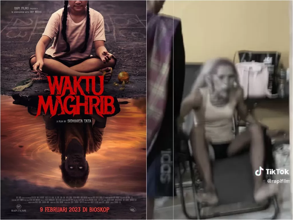 Salah satu talent film Waktu Maghrib kesurupan. (Instagram/TikTok/@rapifilm)
