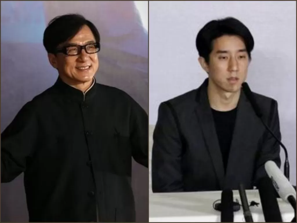 Jackie Chan dan anaknya Jaycee Chan. (REUTERS/Tyrone Siu, Kim Kyung-Hoon)