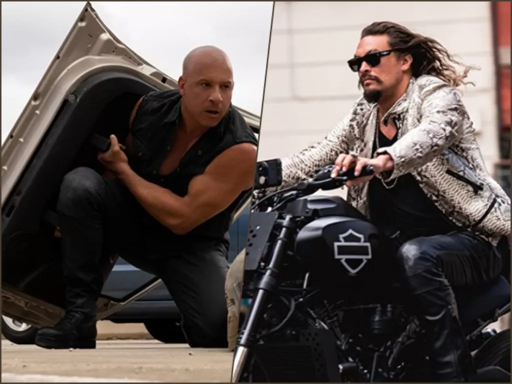 Potongan adegan dalam Fast X antara Vin Diesel dan Jason Momoa. (IMDb)