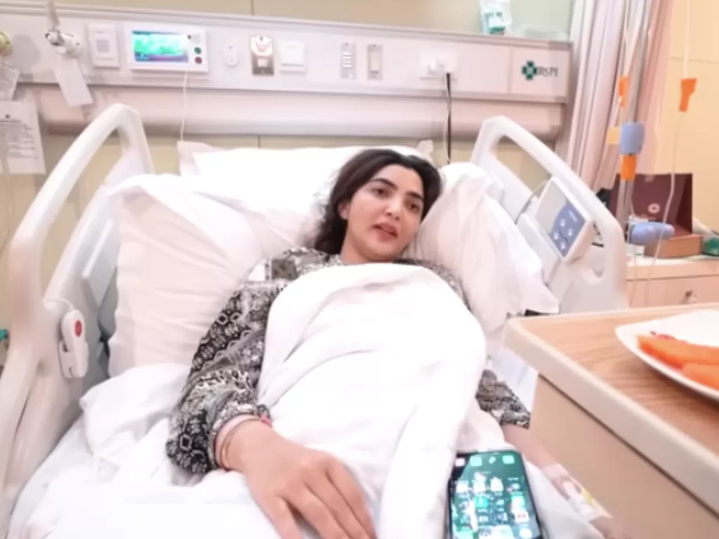 Penyanyi Ashanty masih dirawat di rumah sakit. (Tangkapan layar YouTube/The Hermansyah A6)