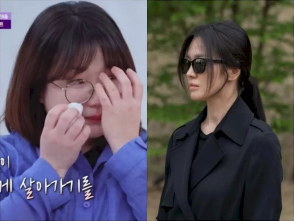 Kiri: Korban perundungan berdasarkan kisah nyata di series The Glory. Kanan: Aktris Song Hye Kyo. (Youtube/Channel S/Instagram/@kyo1122) 