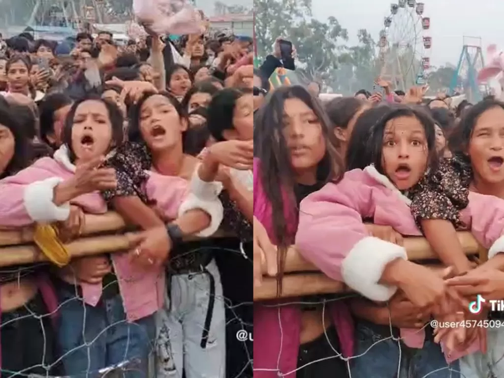 Penonton konser di Nepal. (TikTok/@bijaya_malla_rawal)