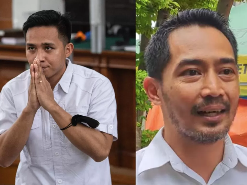Terdakwa Bharada E alias Richard Eliezer (kiri) dan Aktor Yama Carlos di PN Jakarta Selatan. (Dok. Antara dan YouTube/Intens Investigasi)