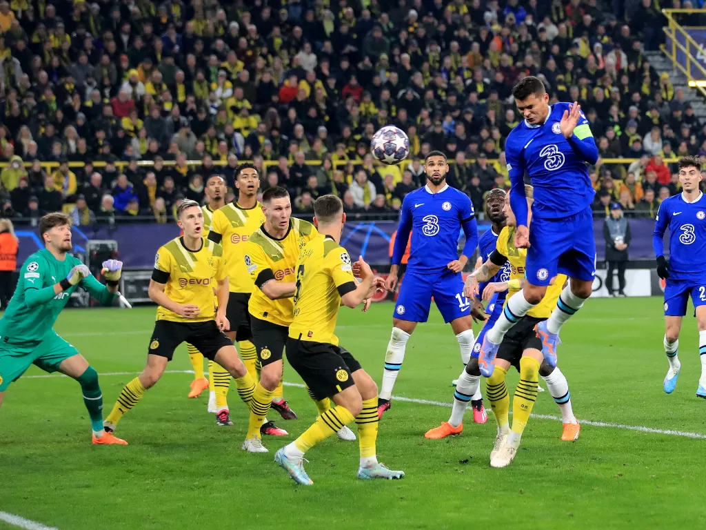 Dortmund vs Chelsea di Liga Champions. (REUTERS/Wolfgang Rattay)