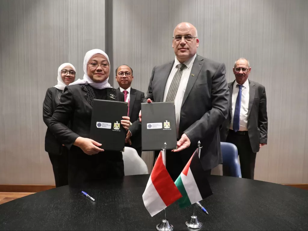 Menaker Ida Fauziyah bertemu Menteri Perburuhan Palestina (Dok. Biro Humas Kemnaker)