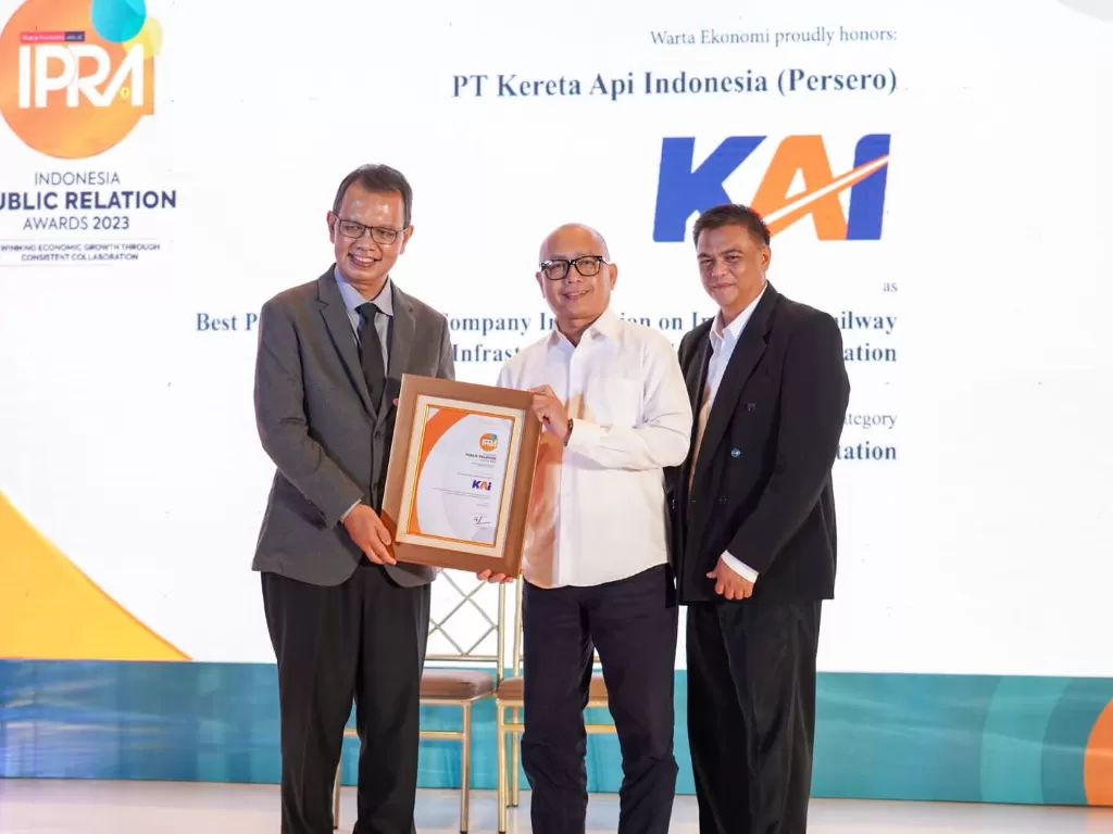KAI Raih Penghargaan Best Public Relation in Company Innovation. (Dok. KAI)