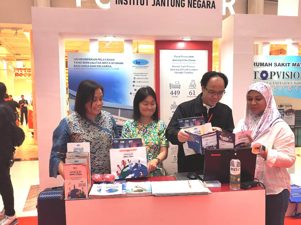 Institut Jantung Negara (IJN) Malaysia turut memeriahkan Malaysia Halthcare (MH) Expo di Jakarta, Sabtu (25/2/2023). (Indozone.id)