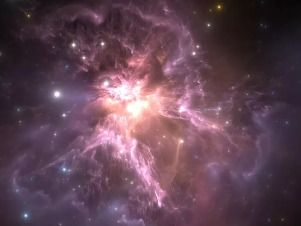 Ilustrasi energi gelap di alam semesta. (Livescience)