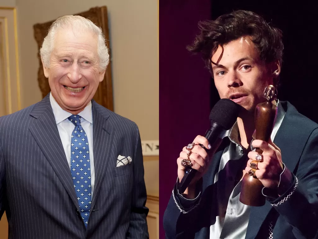 Raja Charles dan Harry Styles (REUTERS/Chris Jackson/Henry Nicholls)