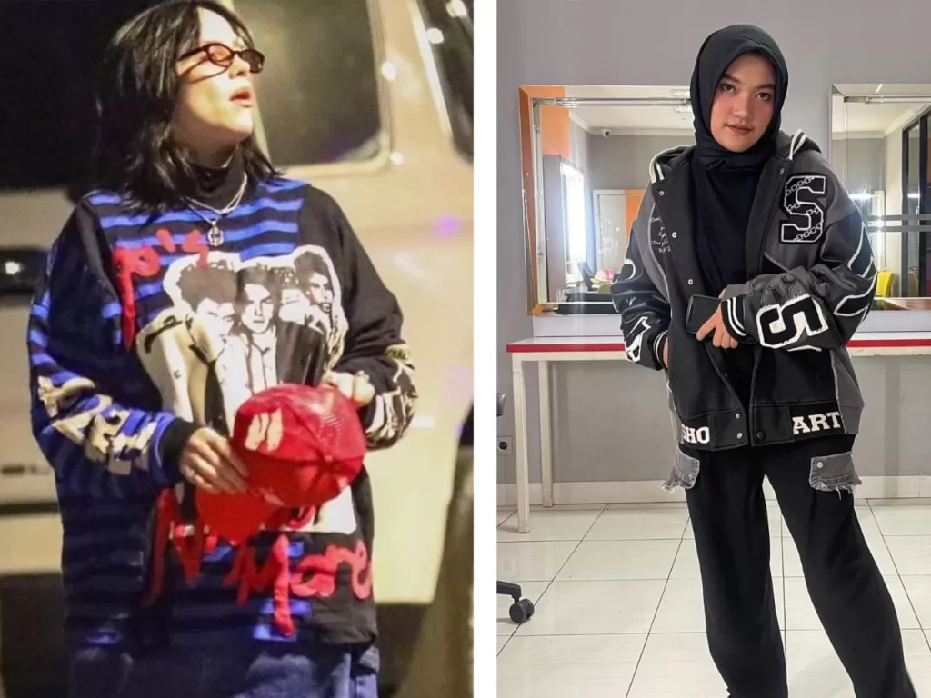 Outfit Billie Eilish buatan remaja Bandung. (Instagram/@soniadewi)