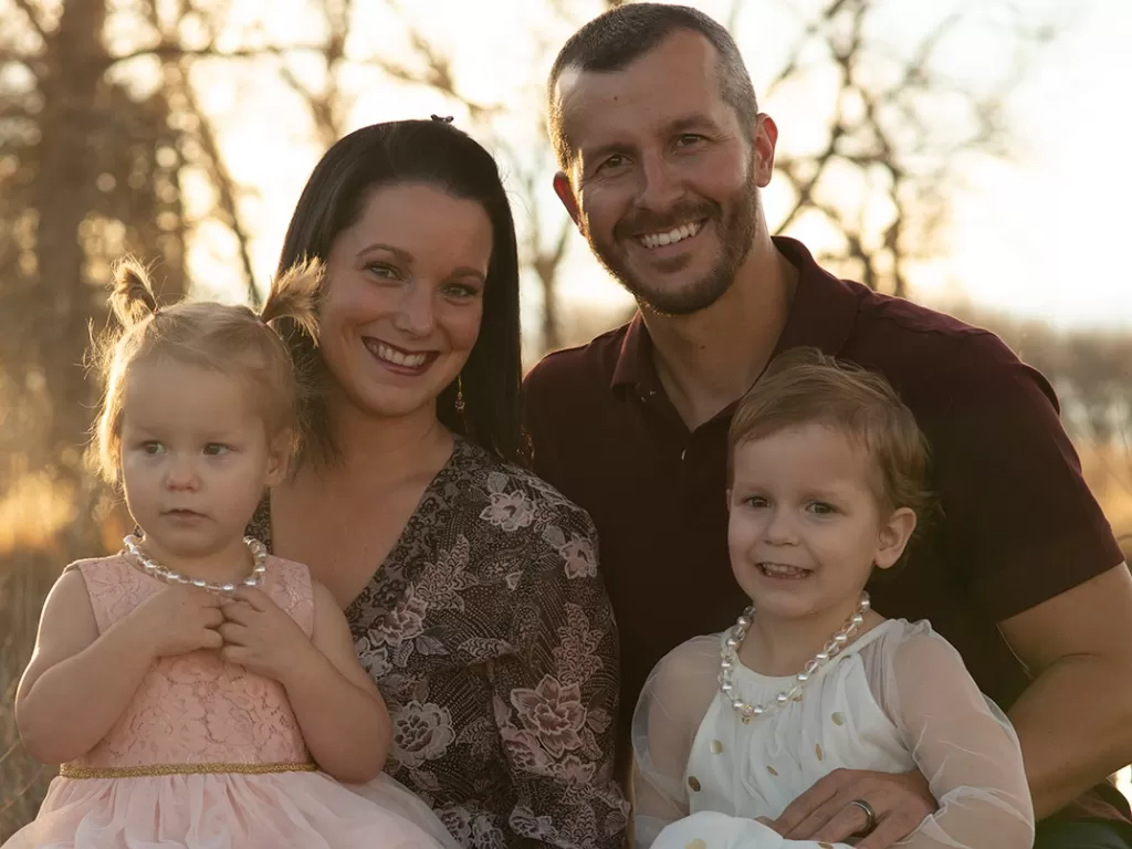 Chris Watts bersama istri dan kedua anaknya (Instagram/Shanann)