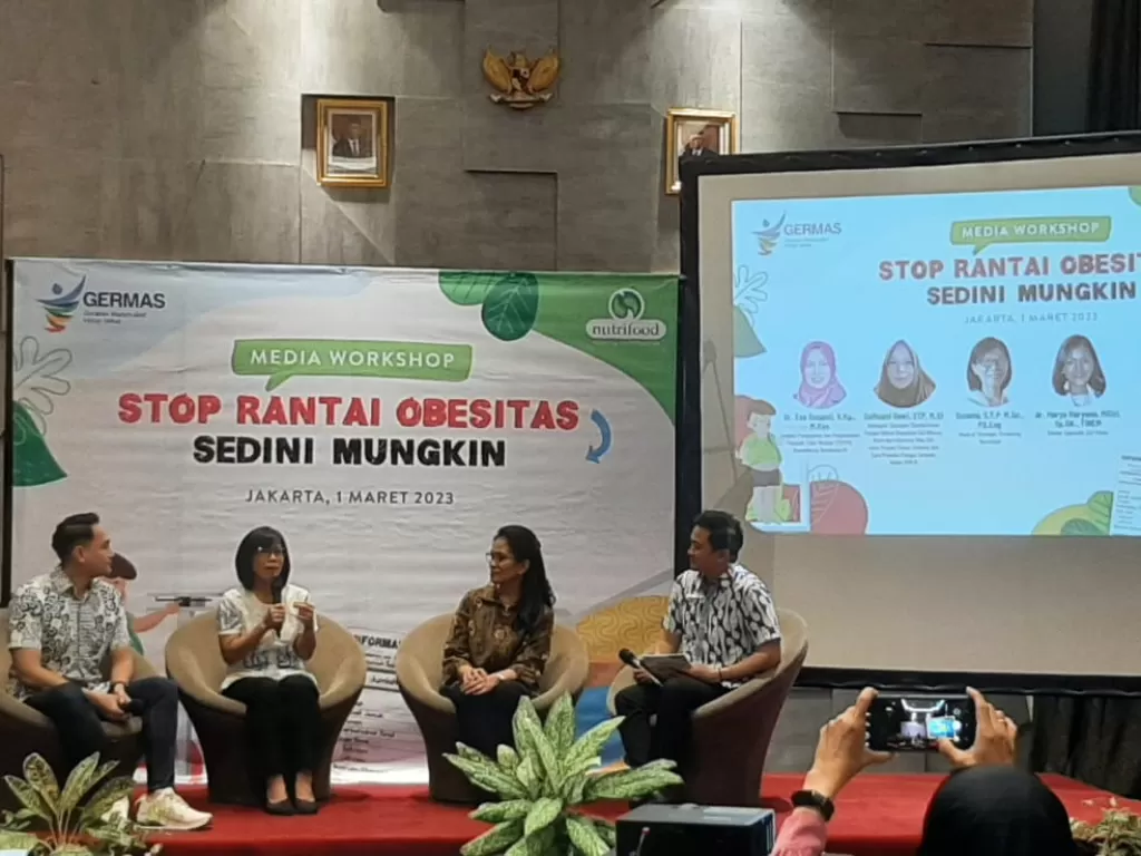 Media Workshop Stop Rantai Obesitas Sedini Mungkin di kawasan Menteng, Jakarta Pusat, Rabu (1/3/2023) (Dok. Germas)