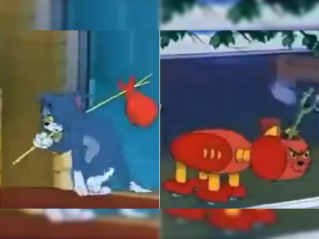 Episode Tom and Jerry perlihatkan robot AI menguasai pekerjaan. (Twitter/@supriyasahuias)