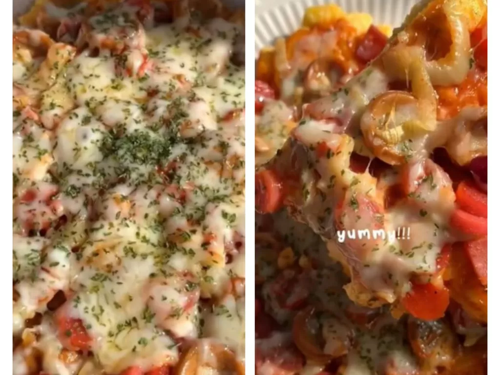 Pizza roti tawar. (Instagram/@dwikiyosintaulpa)