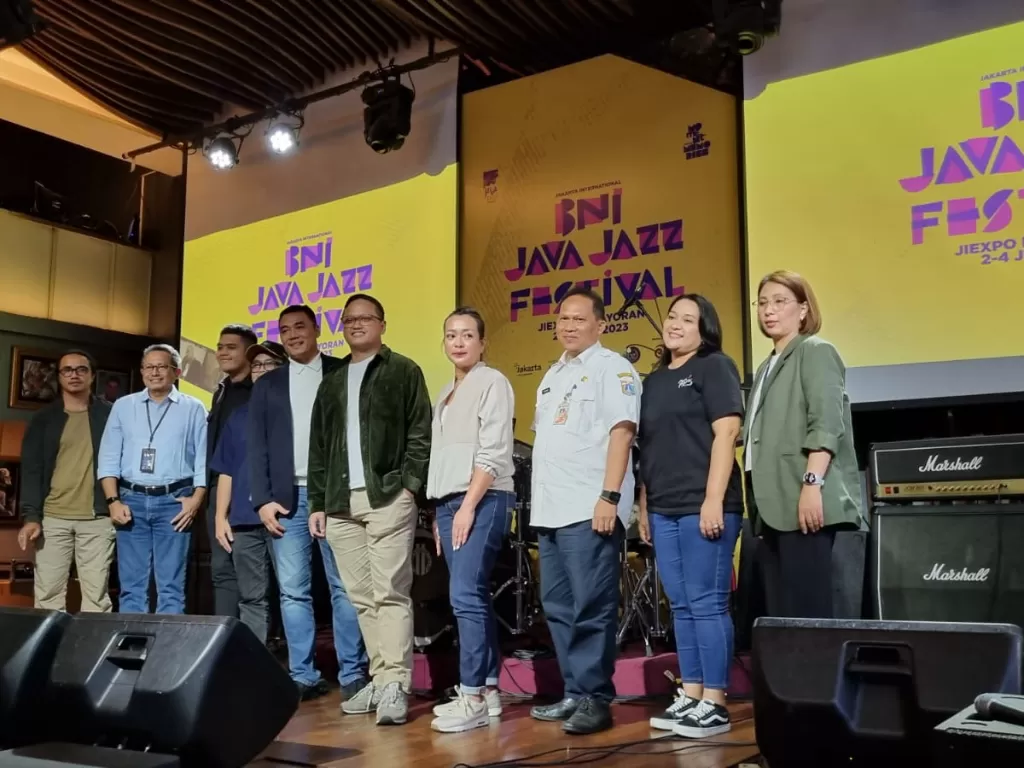 Konferensi Pers Java Jazz Festival di kawasan SCBD, Jakarta Selatan, Rabu (8/2/2023). (Indozone/Arvi Resvanty)