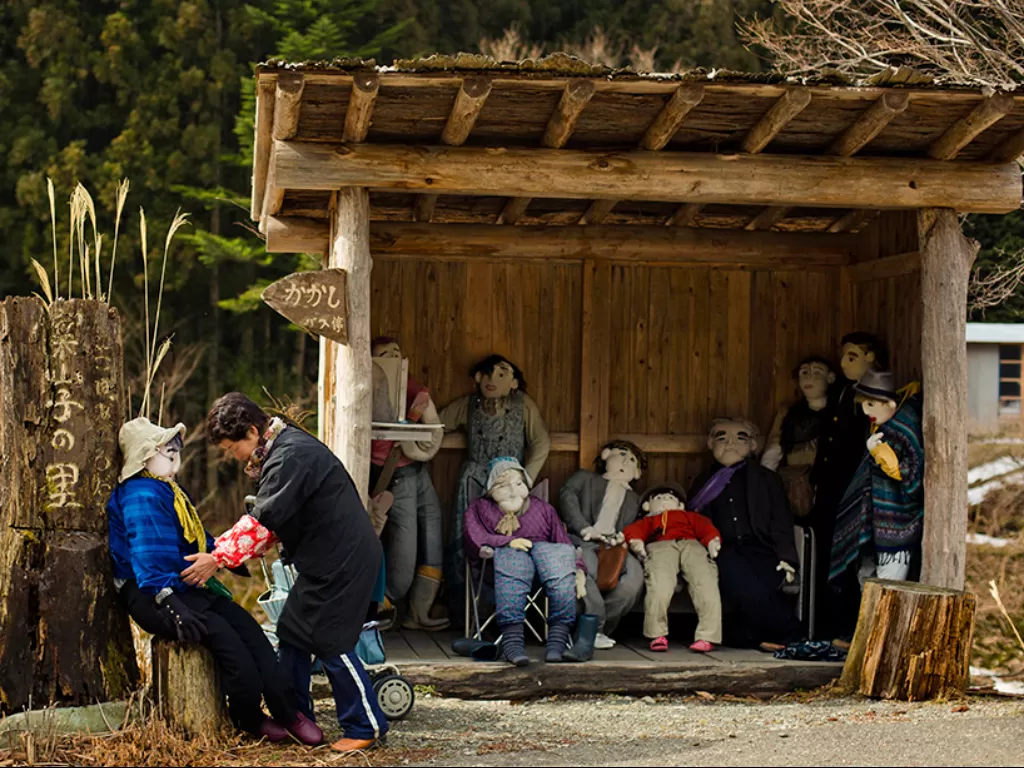Desa Nagoro yang terletak di Jepang dihuni oleh ratusan boneka (REUTERS/Thomas Peter)