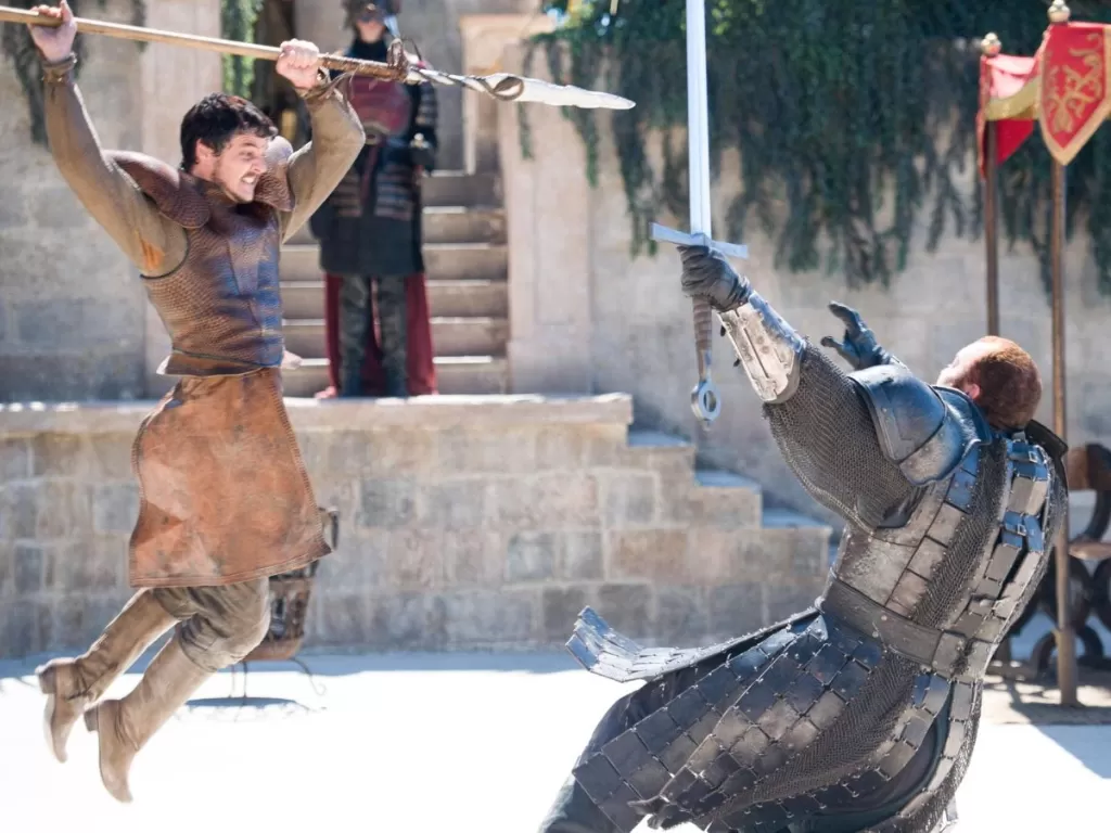 Adegan duel Oberyn Martell dan Ser Gregor Clegane (IMDb)