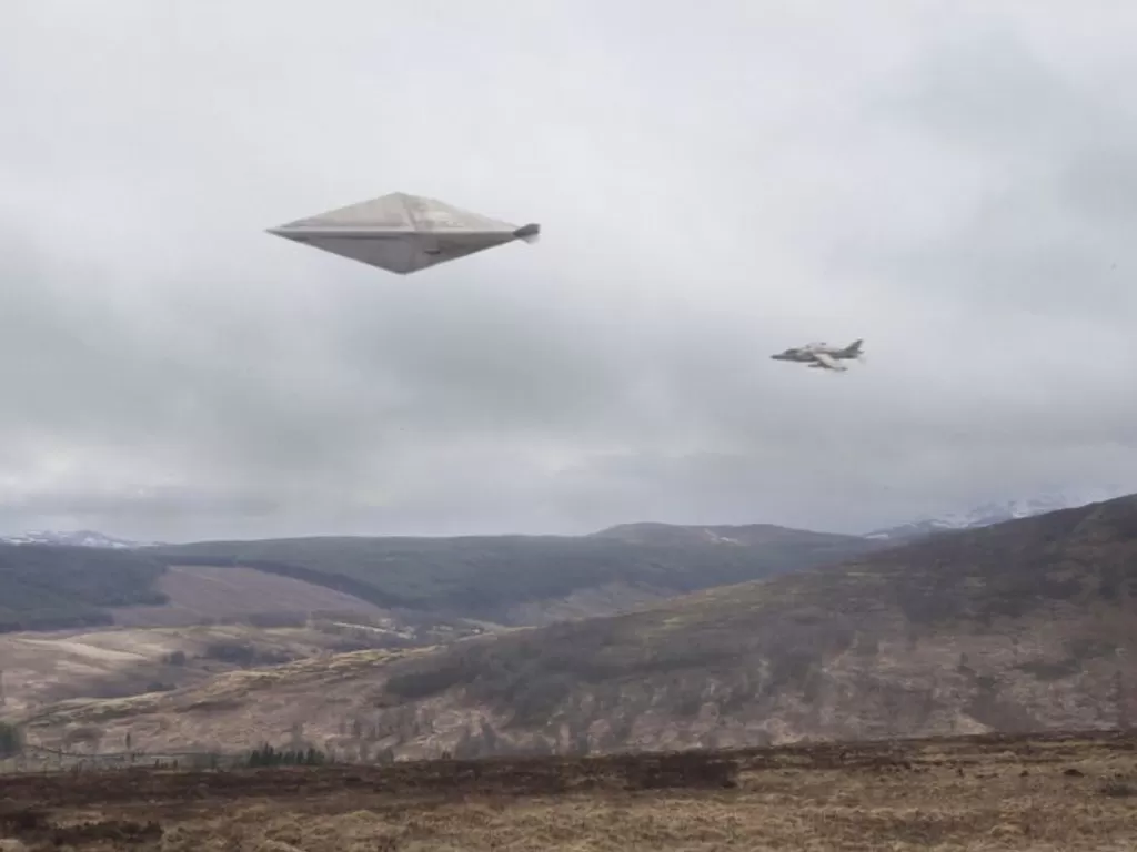 Potret penampakan UFO di Calvine (Cynon Valley Leader)