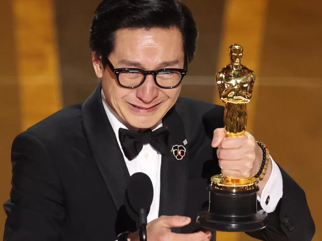 Aktor Ke Huy Quan raih Oscar 2023. (REUTERS/Carlos Barria)