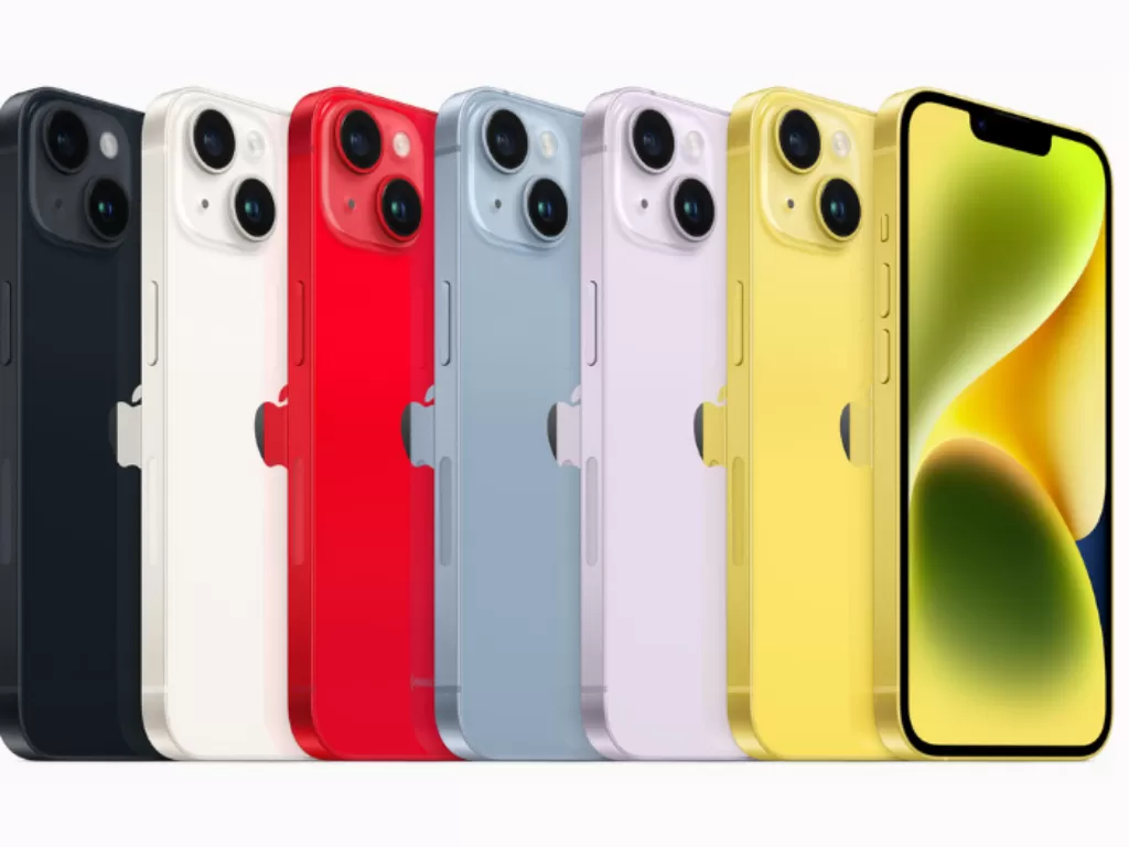 iPhone 14 dan 14 Plus Warna Kuning Sudah Ready Stock. (Apple)