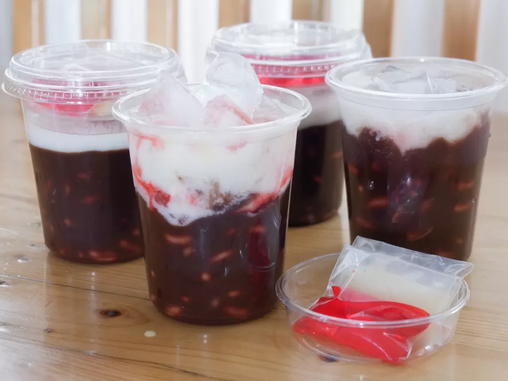 Es Kacang Merah yang bisa dijadikan sebagai menu buka puasa. (Z Creators/Adisti Astarina)