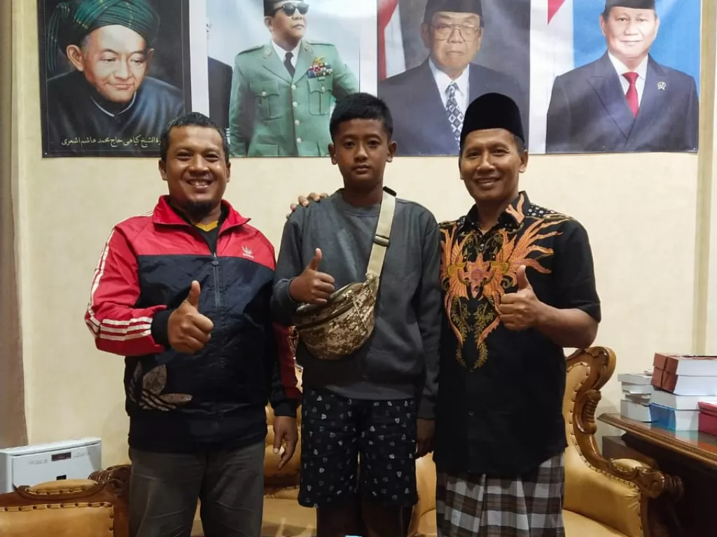 Yasir, bocah SD asal Tulungagung jadi kiper Timnas Pelajar Garuda Muda Indonesia. (Z Creators/Firmanto Imansyah)