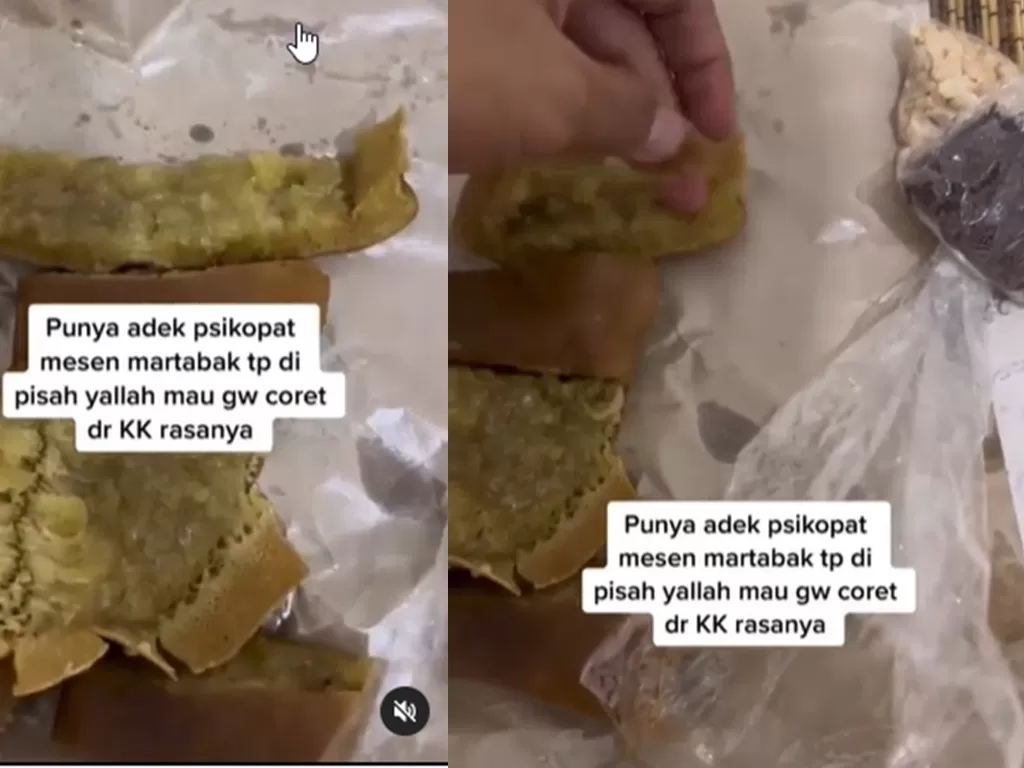 Martabak manis toppingny dipisah. (Screenshoot/Instagram/@rakyathumorr)