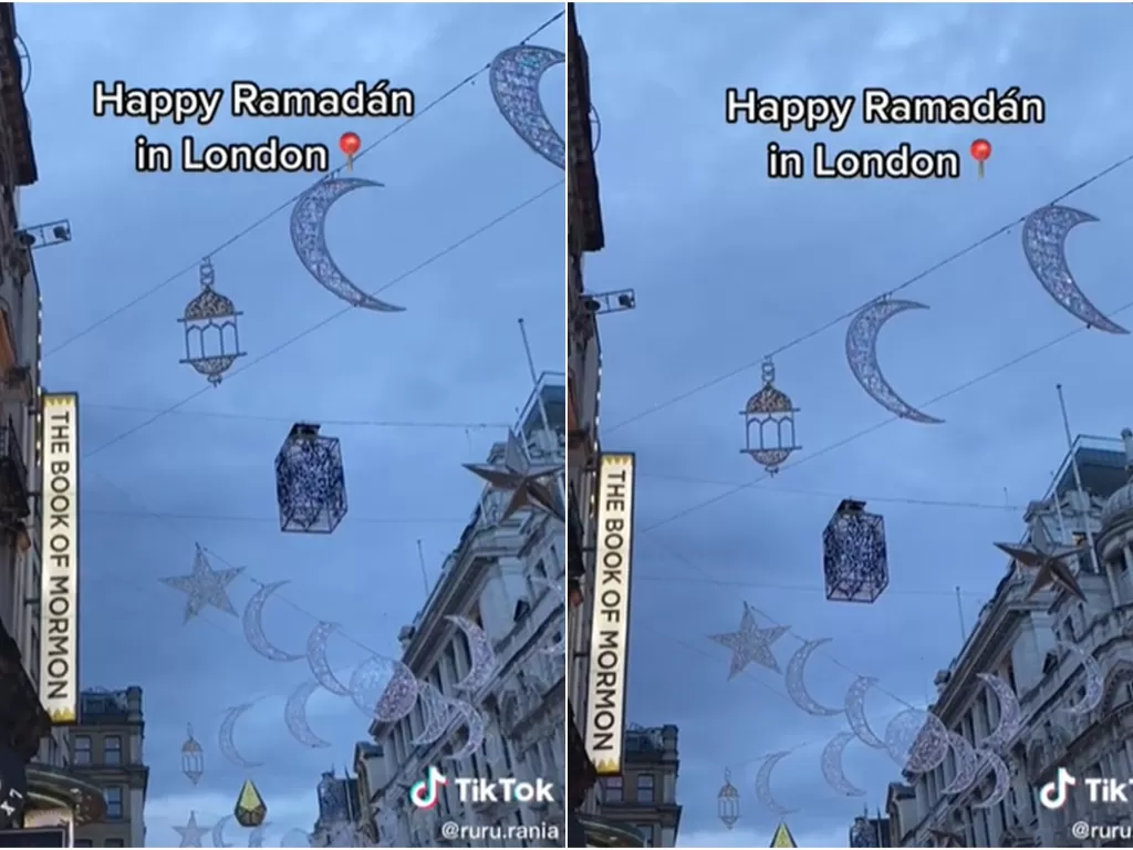Pemandangan Kota London jelang Ramadan. (TikTok/@ruru.rania)