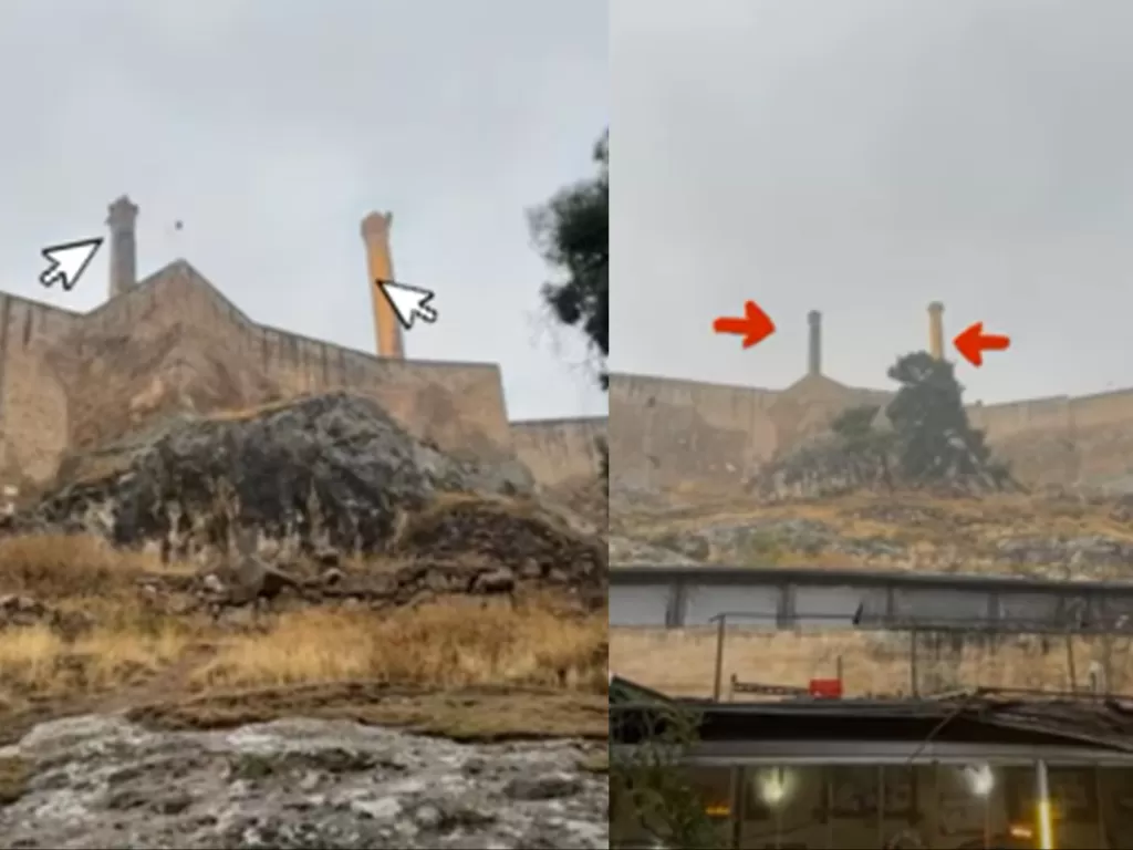 Penampakan ketapel raksasa untuk melempar Nabi Ibrahim AS ke kobran api. (YouTube/Thaha Yasin)