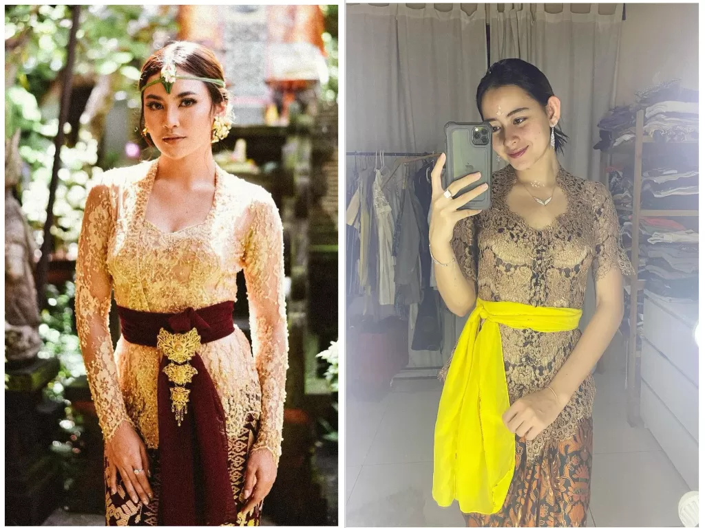 Potret Mahalini dan Laura Theux Kenakan Kebaya Khas Bali (Instagram/@mahaliniraharja, @laura_theux)