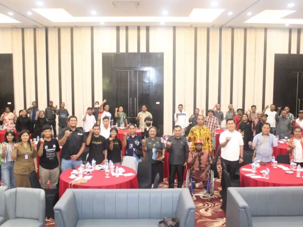 Suasana sosialisasi pengawasan Pemilu partisipatif pada kelompok Disabilitas di Kota Jayapura, Papua, Senin (20/3/2023). (Dok. Bawaslu Provinsi Papua)