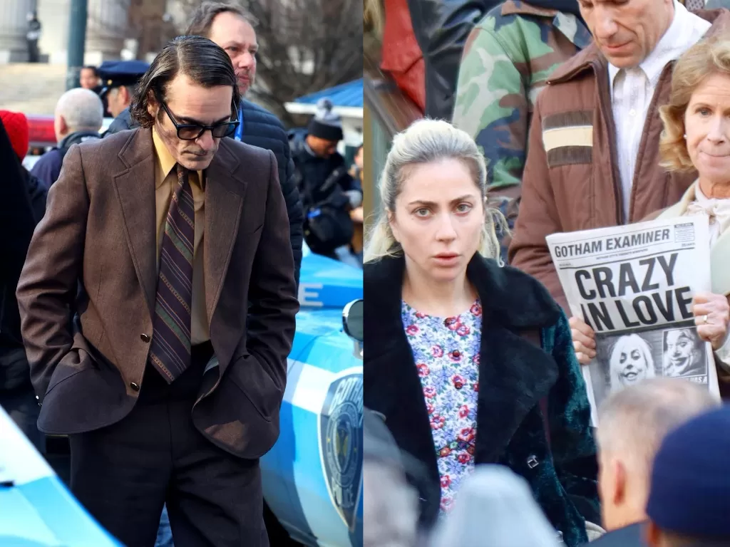 Joaquin Phoenix dan Lady Gaga di lokasi syuting Joker 2 (Instagram/ojodelciervo)