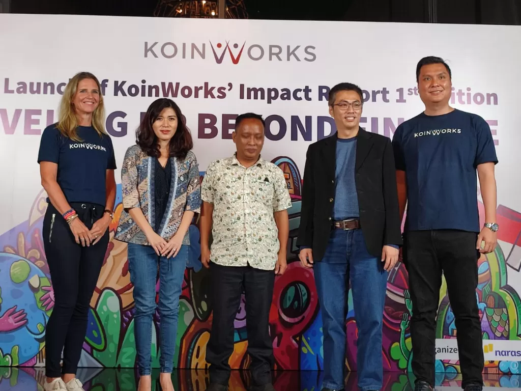 Peluncuran Impact Report KoinWorks di 100 Eatery & Bar, Senayan, Jakarta Pusat, Kamis (30/3/2023)