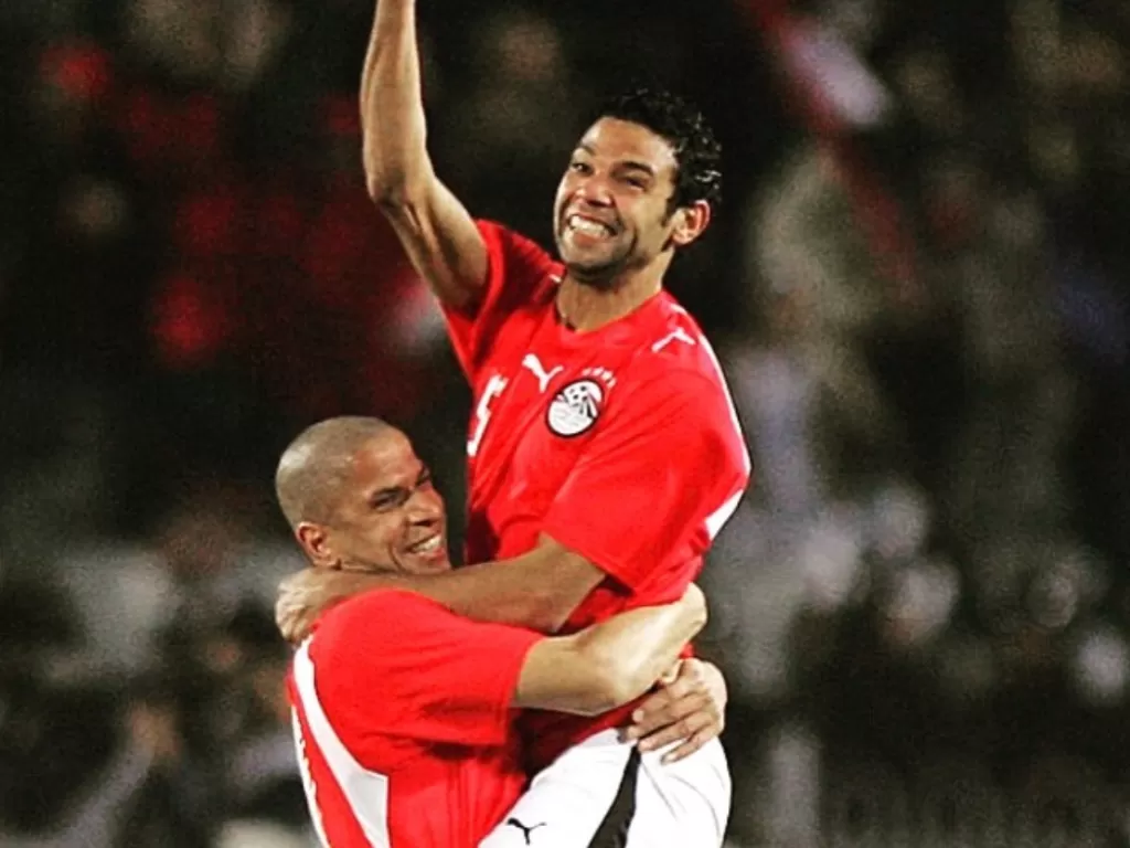 Abdelzaher El Saka (kanan) melakukan selebrasi (Instagram/@abdelzaherlsaka5)