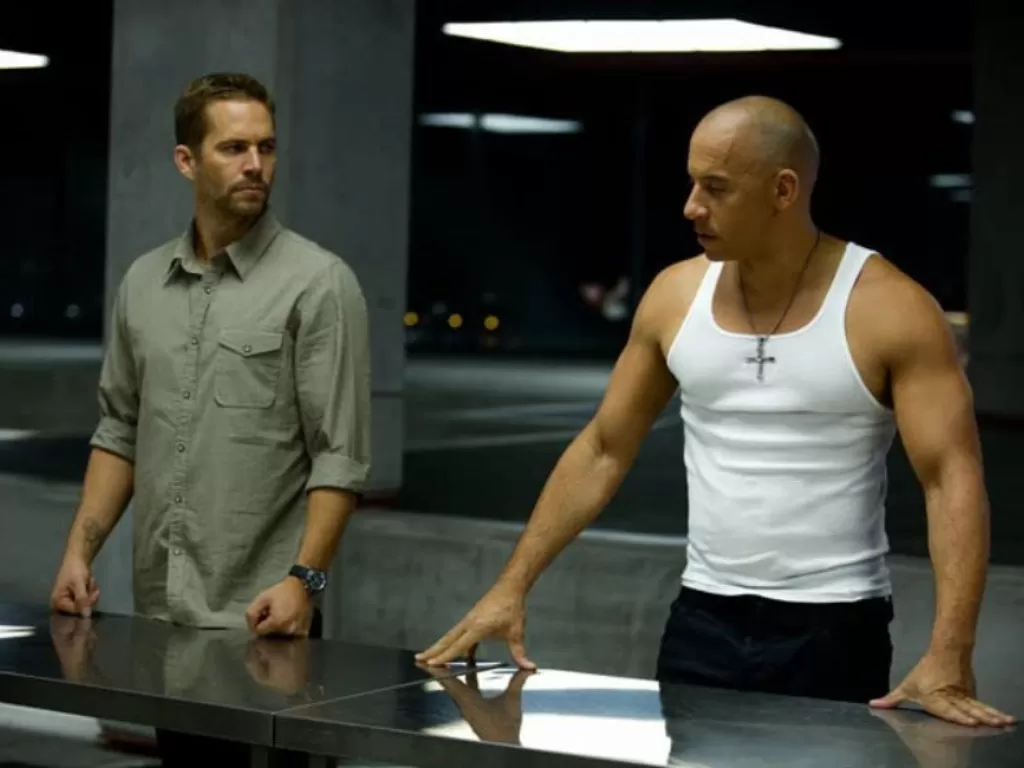 Paul Walker dan Vin Diesel di Fast and Furious 6. (IMDb)