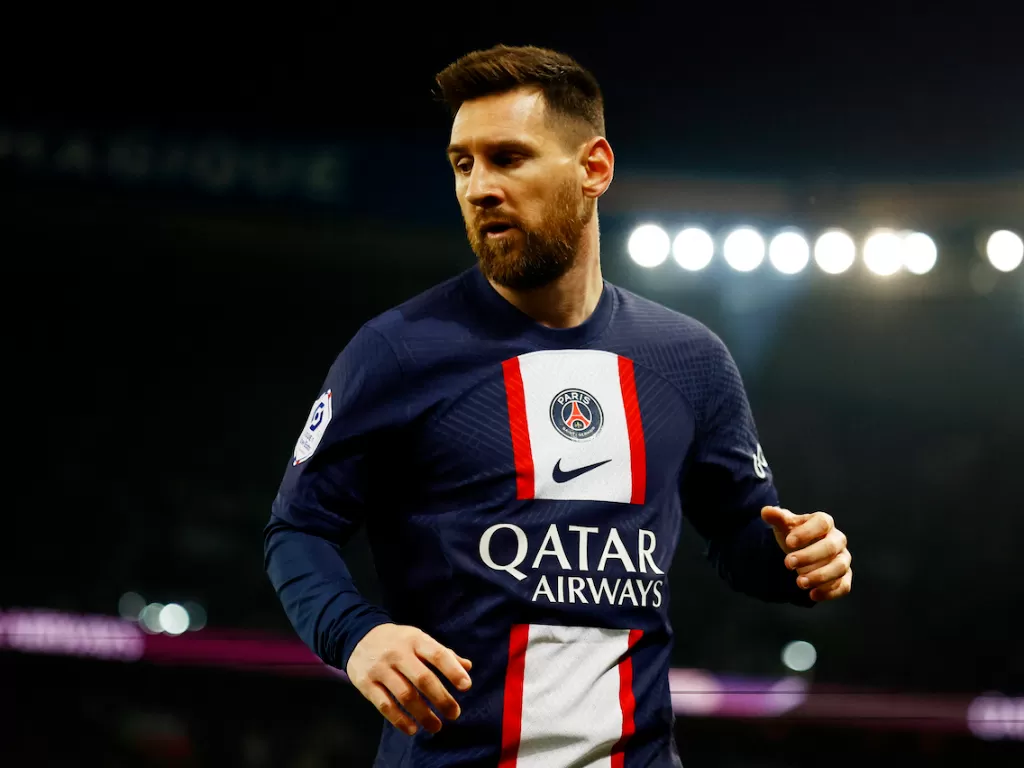 Lionel Messi saat membela PSG (REUTERS/Sarah Meyssonnier)