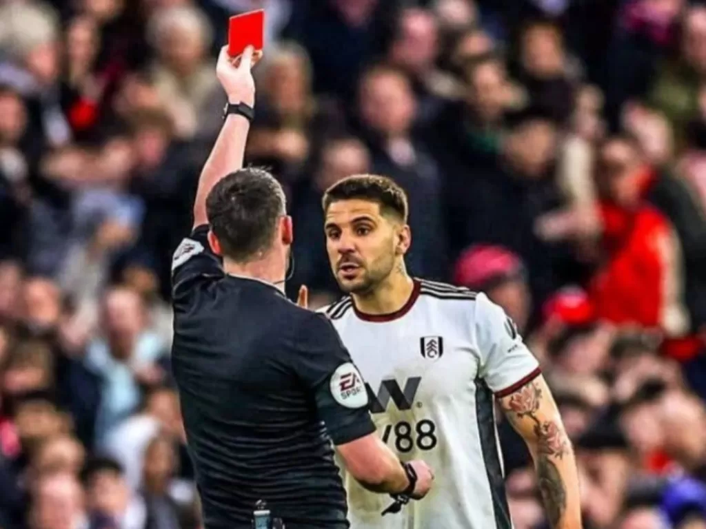 FA memberikan sanksi larangan delapan pertandingan untuk pemain Fulham FC, Aleksandar Mitrovic (Instagram/@frenzyffootball)