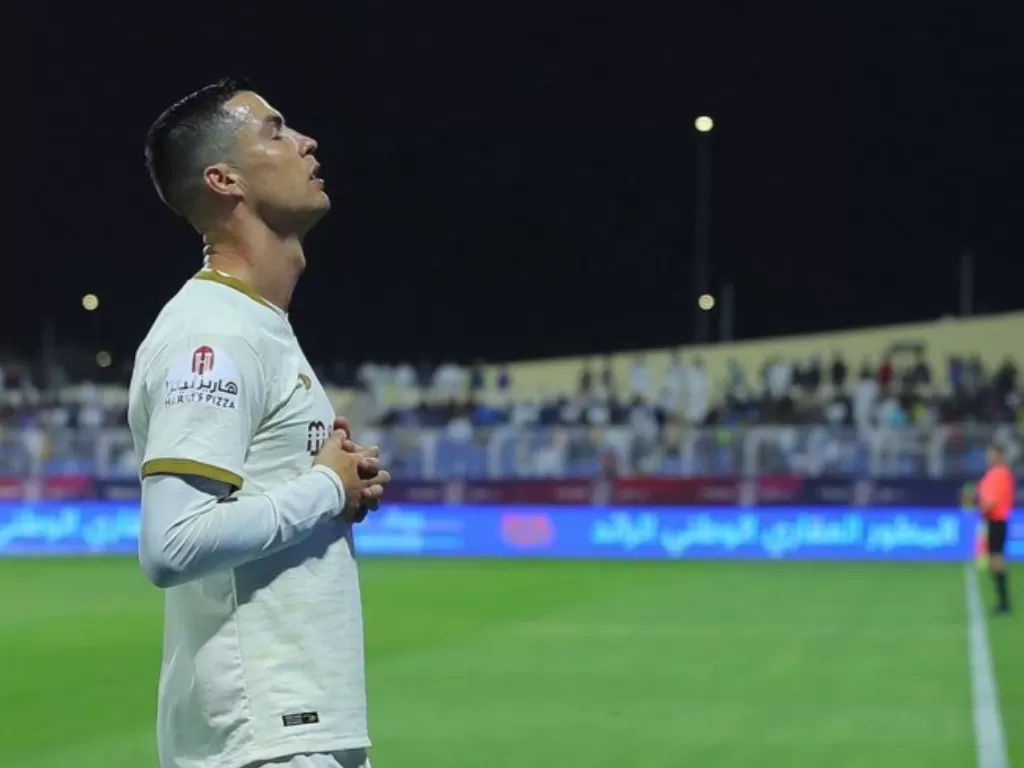 Cristiano Ronaldo sukses tampil bersama klubnya, Al-Nassr menang 5-0 atas Al Adalah dalam laga Saudi Pro League 2022/2023 (Instagram/cristiano)