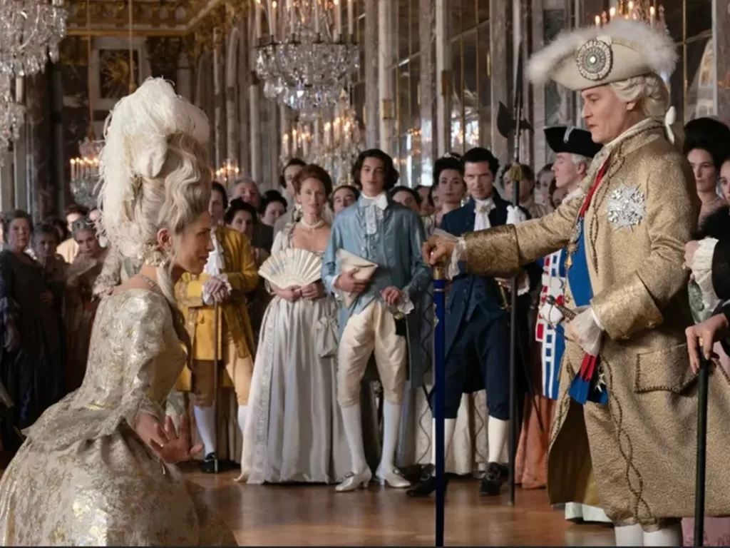 Maïwenn dan Johnny Depp dalam Jeanne du Barry (Stéphanie Branchu / Why Not Productions)