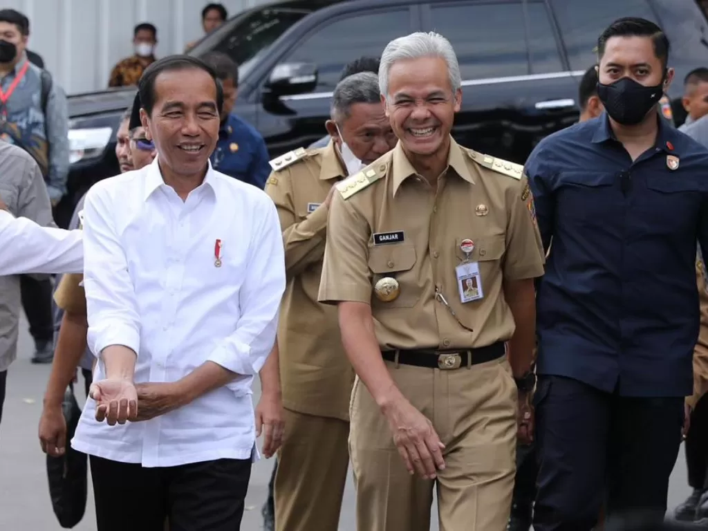 Presiden Joko Widodo (Jokowi) dan Gubernur Jawa Tengah Ganjar Pranowo. (Dok. Pemprov Jateng)