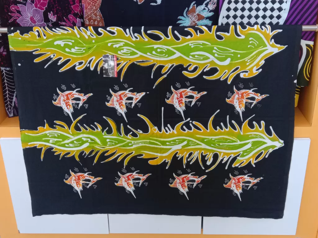 Batik motif ikan marlin khas Batam. (Z Creators/Habibi)