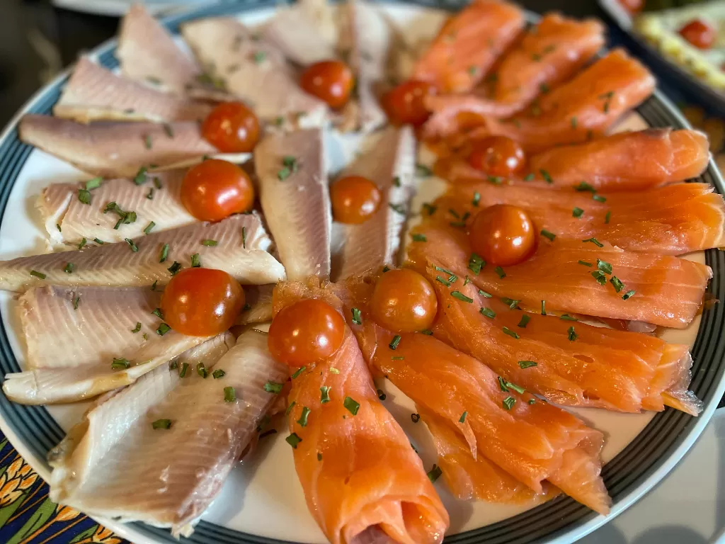  Smoked Salmon dan Tuna, kuliner khas Belgia. (Z Creators/Alan Munandar)