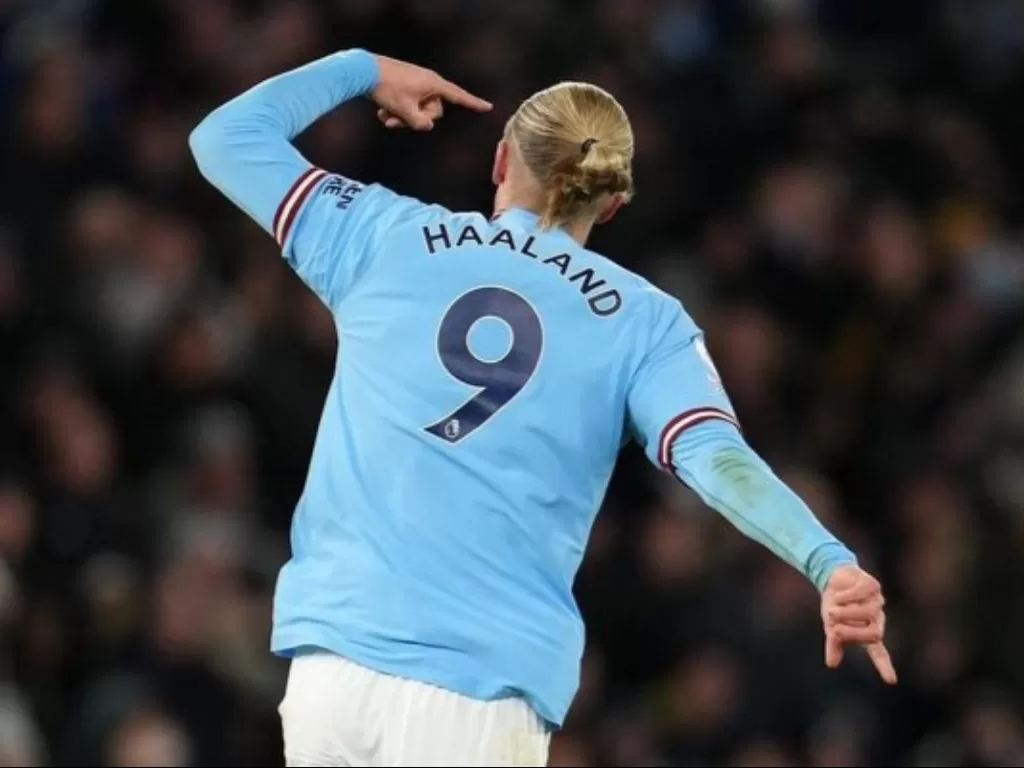 Erling Haaland menjadi pemain di Liga Inggris pertama dengan gol terbanyak dalam satu musim (Instagram/@erling.haaland)