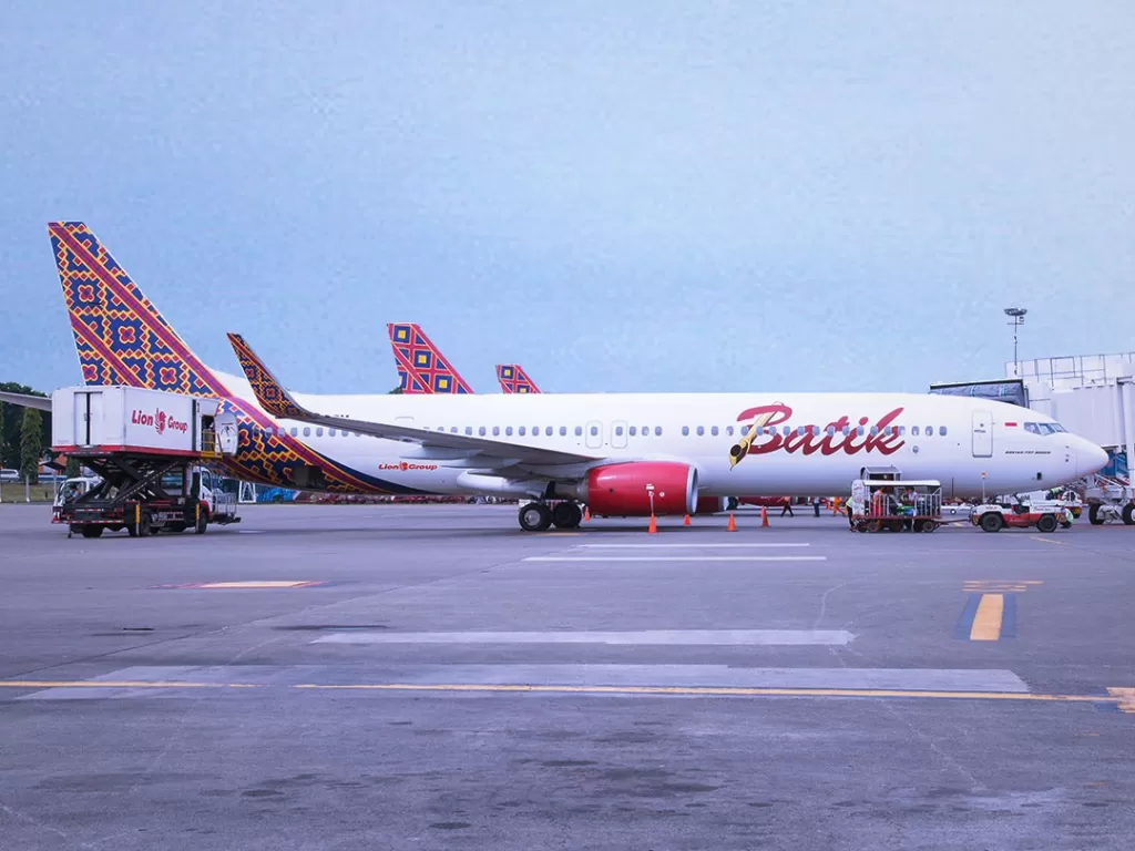 Pesawat Batik Air saat parkir di Bandara. (Instagram/Batik Air)
