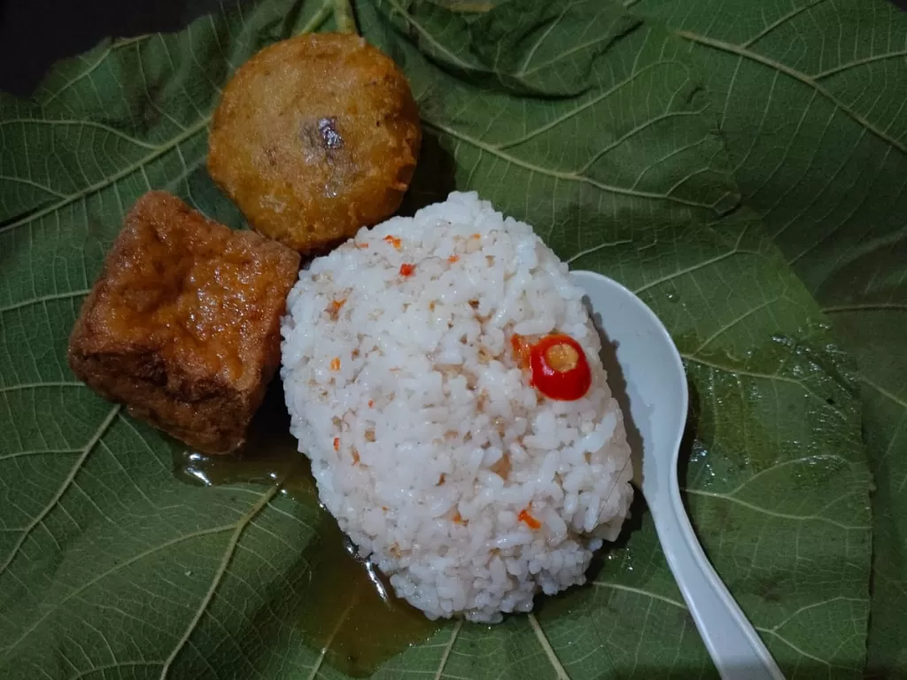 Nasi Jamblang khas dari Cirebon. (Zcreators/Adila Fikri)