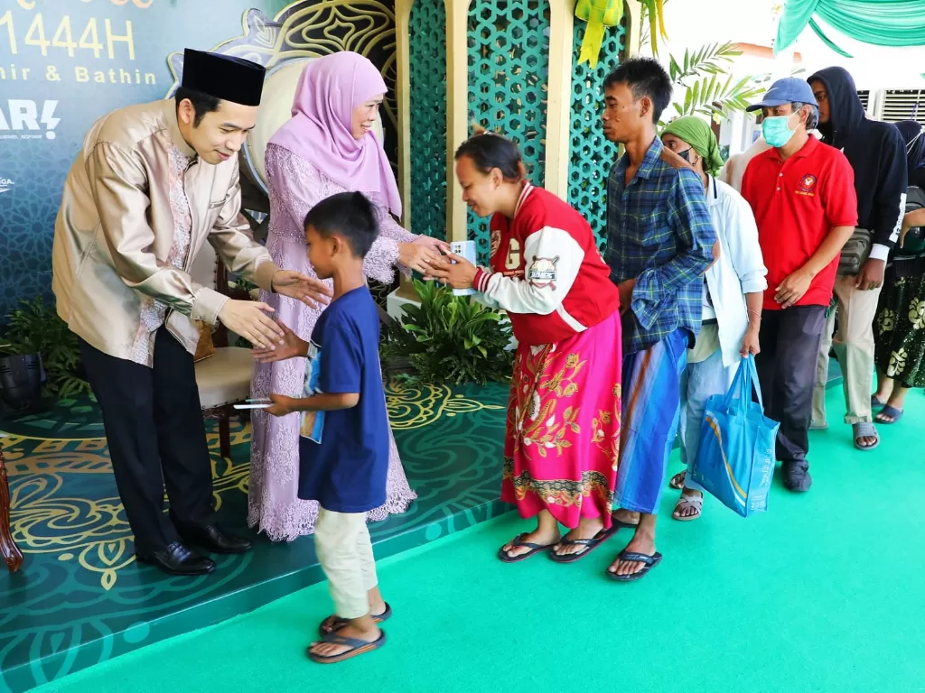 Gubernur Jawa Timur Khofifah Indar Parawansa menggelar kembali open house. (Z Creators/Mifta Sonia)