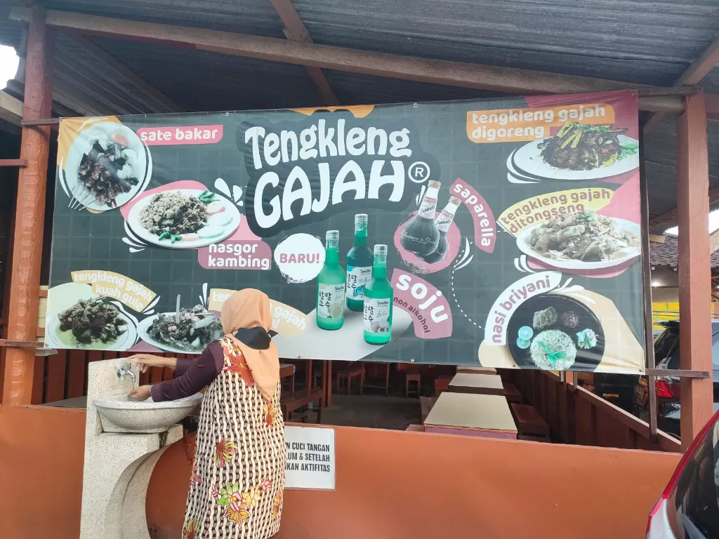 Warung Tengkleng Gajah di Selman, Yogyakarta. (Z Creators/Adila Fikri).