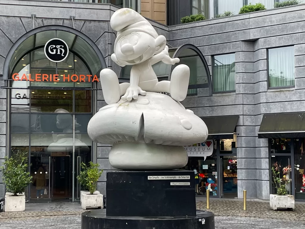 Patung The Smurfs di Kota Brussels (Z Creators/Alan Munandar)
