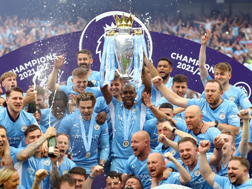Arsip foto Manchester City juara Liga Inggris. (REUTERS) 